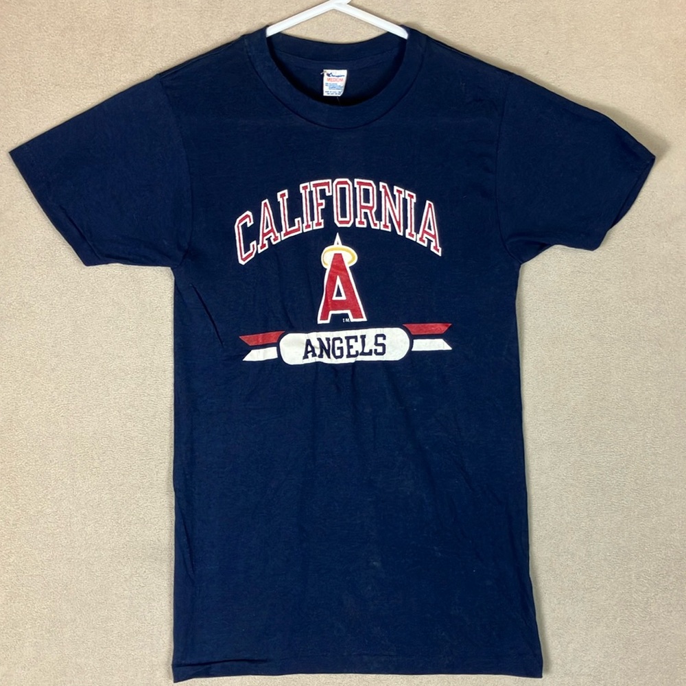 Vintage 90s Champion Los Angeles Angels California Short Sleeve Shirt NWT size M